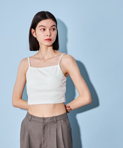 CITEN（シテン）の「＜CITEN＞バンドゥ キャミソール（Tシャツ/カットソー・レディース・ホワイト/ブラック・FREE）」の3枚目の写真