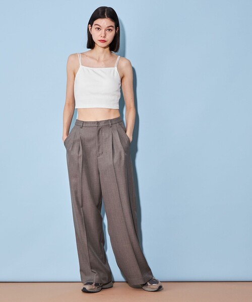 CITEN（シテン）の「＜CITEN＞バンドゥ キャミソール（Tシャツ/カットソー・レディース・ホワイト/ブラック・FREE）」の5枚目の写真