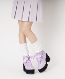 cs T&P（シーエスティーアンドピー）の「厚底レースアップブーツ（ブーツ・パープル系）」