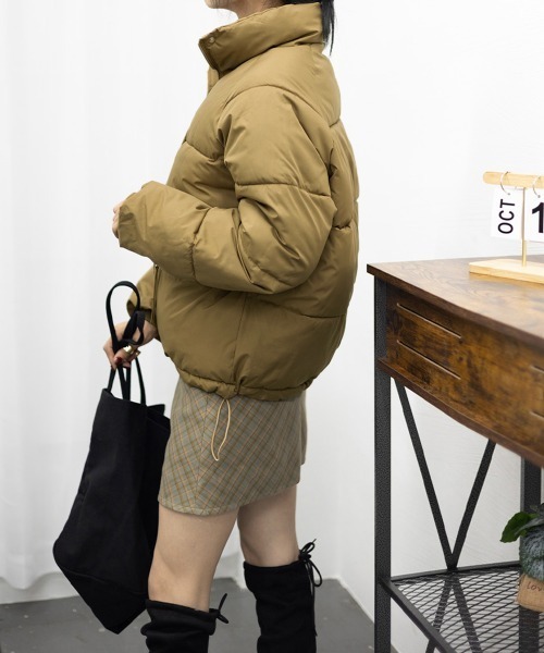 Miniministore(ミニミニストア)の「エコダウンジャケット 中綿ブルゾン 韓国(ダウンジャケット/コート・レディース・カーキ/ブラック/ワインレッド/アイボリー・FREE)」の15枚目の写真