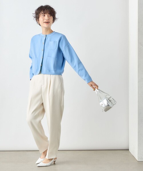 NOLLEY’S（ノーリーズ）の「◇【WEB限定】ポッケ付きクルーネックカーディガン（カーディガン/ボレロ・レディース・オフホワイト/ネイビー/ライトブルー・FREE）」の17枚目の写真