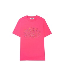 MSGM - T-SHIRT WITH BRUSHSTROKE LOGO | laid-back
