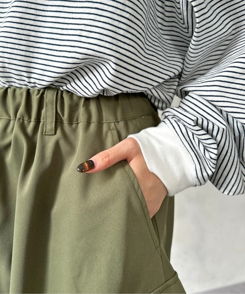 CPCM（シーピーシーエム）の「ツイルフレアカーゴスカート（スカート・レディース・モスグリーン/アイボリー/ブラック/カーキ/ブラック系その他・FREE）」の20枚目の写真