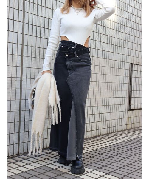 EVRIS（エヴリス）の「リブボディスーツ（Tシャツ/カットソー・レディース・ホワイト/ブラック/グレー・FREE）」の16枚目の写真