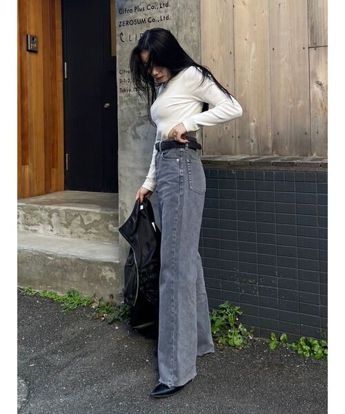 EVRIS（エヴリス）の「リブボディスーツ（Tシャツ/カットソー・レディース・ホワイト/ブラック/グレー・FREE）」の19枚目の写真