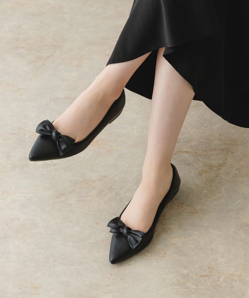 RODE SKO(ロデスコ)の「リボン2WAYパンプス(パンプス・レディース・ブラック/ドット・37/38/36)」の10枚目の写真