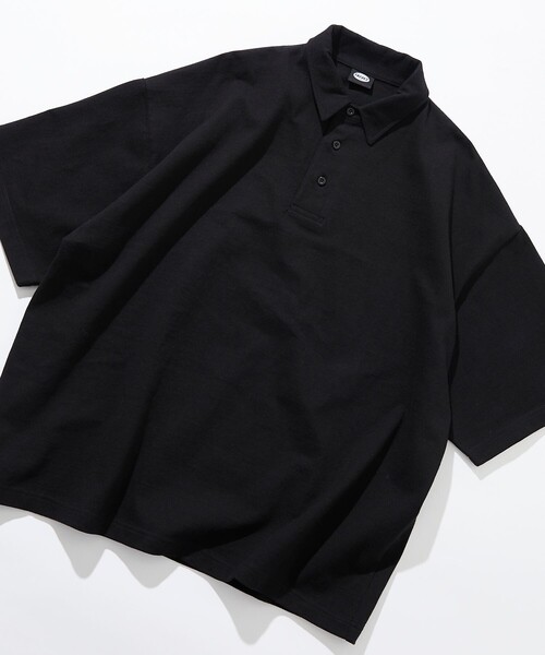 FREAK'S STORE（フリークスストア）の「限定展開 9オンス Heavyweight ビッグシルエット ヘビーウェイト ポロシャツ/オーバーサイズポロ（ポロシャツ・メンズ・グレイッシュベージュ/ブラウン/ネイビー/ブラック/アッシュグレー/ホワイト・SMALL/MEDIUM/LARGE）」の14枚目の写真