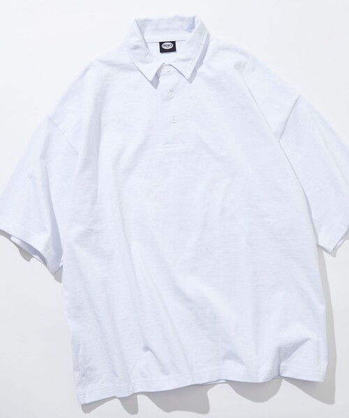 FREAK'S STORE（フリークスストア）の「限定展開 9オンス Heavyweight ビッグシルエット ヘビーウェイト ポロシャツ/オーバーサイズポロ（ポロシャツ・メンズ・グレイッシュベージュ/ブラウン/ネイビー/ブラック/アッシュグレー/ホワイト・SMALL/MEDIUM/LARGE）」の11枚目の写真