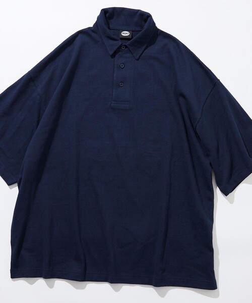FREAK'S STORE（フリークスストア）の「限定展開 9オンス Heavyweight ビッグシルエット ヘビーウェイト ポロシャツ/オーバーサイズポロ（ポロシャツ・メンズ・グレイッシュベージュ/ブラウン/ネイビー/ブラック/アッシュグレー/ホワイト・SMALL/MEDIUM/LARGE）」の12枚目の写真