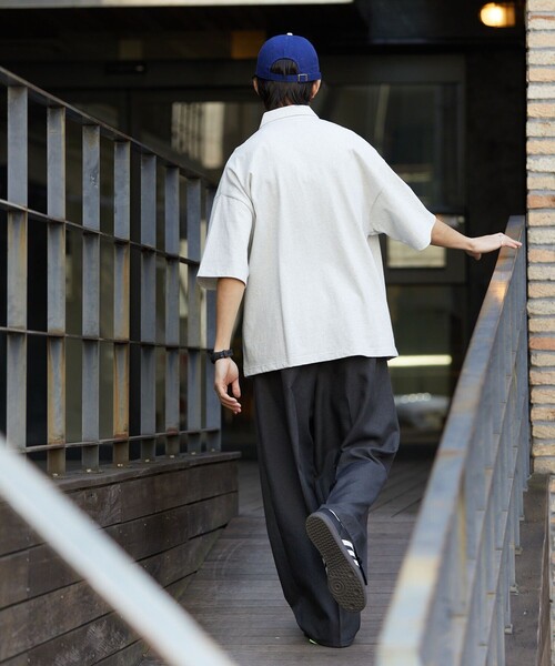 FREAK'S STORE（フリークスストア）の「限定展開 9オンス Heavyweight ビッグシルエット ヘビーウェイト ポロシャツ/オーバーサイズポロ（ポロシャツ・メンズ・グレイッシュベージュ/ブラウン/ネイビー/ブラック/アッシュグレー/ホワイト・SMALL/MEDIUM/LARGE）」の21枚目の写真