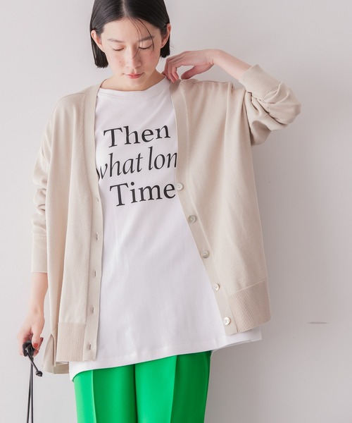 AMERICAN HOLIC(アメリカンホリック)の「UVカットミディニットカーディガン【WEB限定サイズ有】(カーディガン/ボレロ・レディース・グレイッシュベージュ/ブルー/オフホワイト/オレンジ/ネイビー・M/L/S)」の4枚目の写真