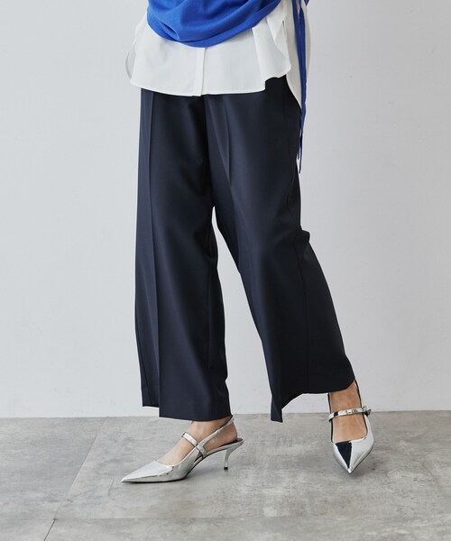 cloenc（クロエンス）の「◆【手洗い可】ツイルストレートパンツ（その他パンツ・レディース・ライトグレー/ベージュ/ネイビー・01/02/03）」の3枚目の写真