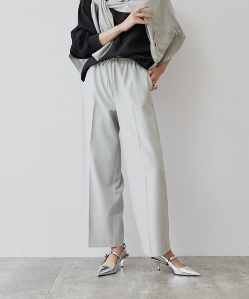 cloenc（クロエンス）の「◆【手洗い可】ツイルストレートパンツ（その他パンツ・レディース・ライトグレー/ベージュ/ネイビー・01/02/03）」の6枚目の写真
