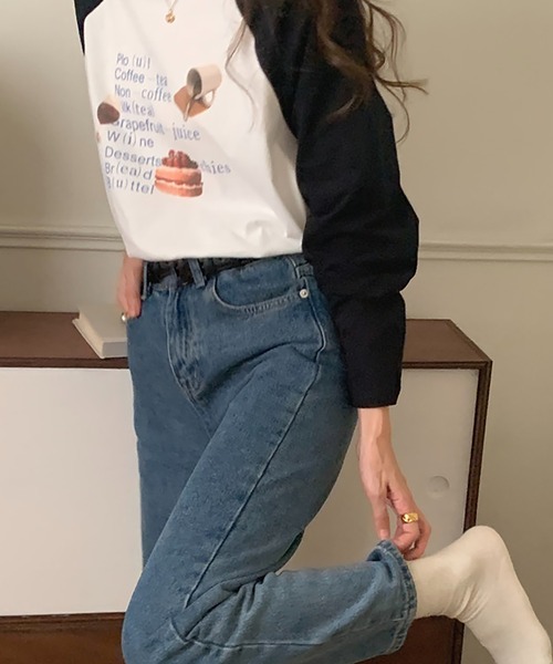 LAFFMO（ラフモ）の「ラグラン長袖カットソー（Tシャツ/カットソー・レディース・レッド/ブラック・F）」の3枚目の写真