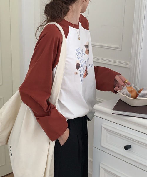 LAFFMO（ラフモ）の「ラグラン長袖カットソー（Tシャツ/カットソー・レディース・レッド/ブラック・F）」の15枚目の写真