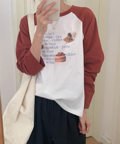 LAFFMO（ラフモ）の「ラグラン長袖カットソー（Tシャツ/カットソー・レディース・レッド/ブラック・F）」の16枚目の写真