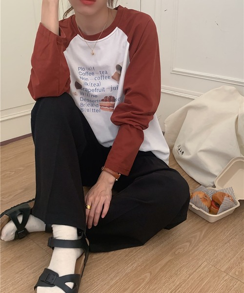 LAFFMO（ラフモ）の「ラグラン長袖カットソー（Tシャツ/カットソー・レディース・レッド/ブラック・F）」の22枚目の写真