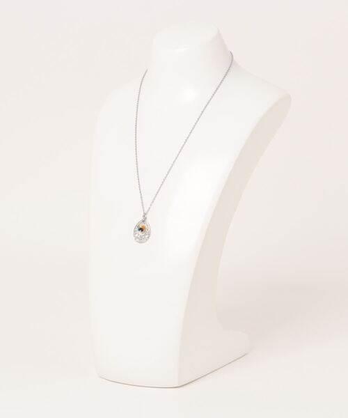 チャイハネ（チャイハネ）の「【チャイハネ】ホタル玉＆透かしモチーフネックレス（ネックレス・レディース・ブルー/マルチ・FREE）」の6枚目の写真