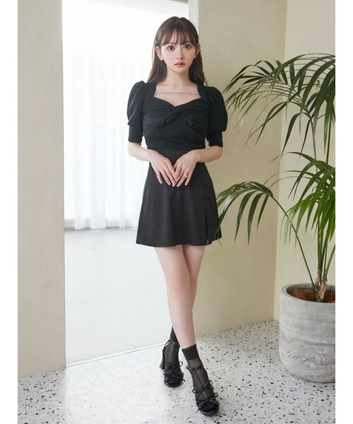 EATME(イートミー)の「ツイストリブTOP(ニット/セーター・レディース・ブラック/グレー・FREE)」の5枚目の写真