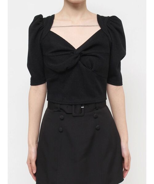 EATME(イートミー)の「ツイストリブTOP(ニット/セーター・レディース・ブラック/グレー・FREE)」の9枚目の写真