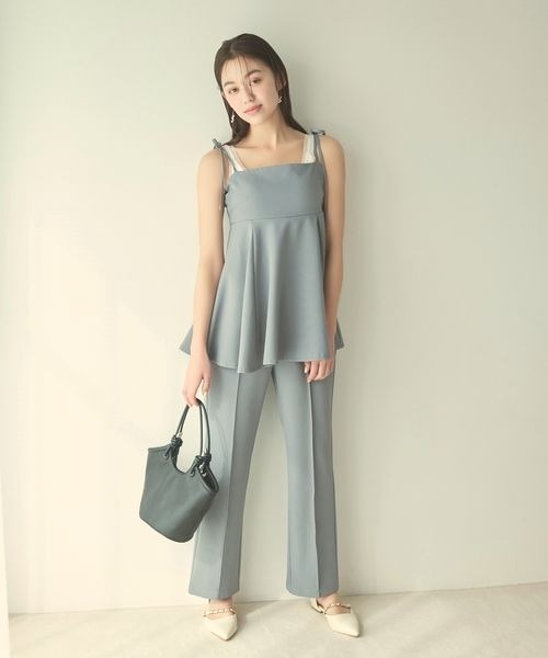 mysty woman（ミスティウーマン）の「チュール2WAYタンク 　113504（タンクトップ・レディース・ブルー/オフホワイト/ブラック・FREE）」の18枚目の写真