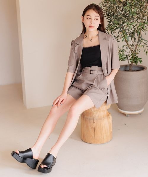 mysty woman（ミスティウーマン）の「チュール2WAYタンク 　113504（タンクトップ・レディース・ブルー/オフホワイト/ブラック・FREE）」の19枚目の写真