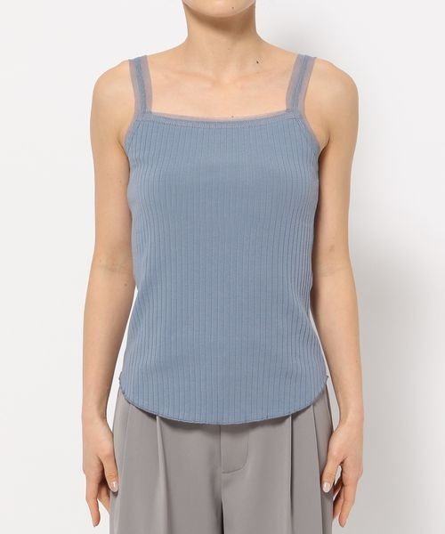 mysty woman（ミスティウーマン）の「チュール2WAYタンク 　113504（タンクトップ・レディース・ブルー/オフホワイト/ブラック・FREE）」の10枚目の写真