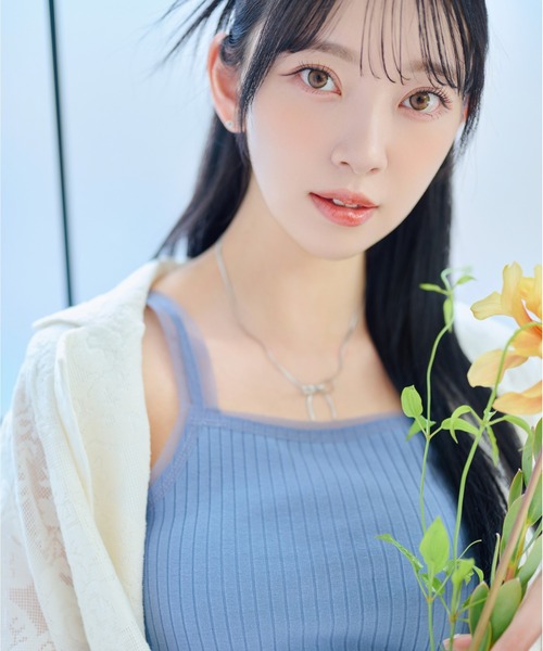 mysty woman（ミスティウーマン）の「チュール2WAYタンク 　113504（タンクトップ・レディース・ブルー/オフホワイト/ブラック・FREE）」の21枚目の写真