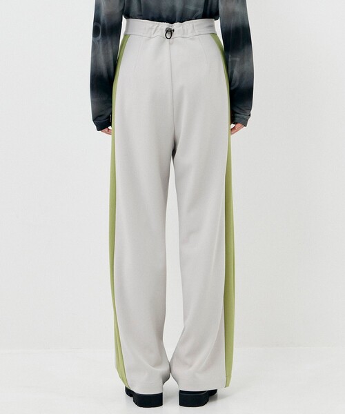 CITY TOKYO（シティトウキョウ）の「【手洗い可能】ジョーゼットサイドラインストレートパンツ（その他パンツ・レディース・ブラック/ベージュ・2/1）」の3枚目の写真