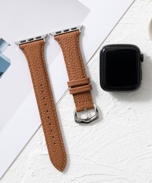 emonique(エモニーク)の「本革レザー Apple Watch バンド スマートウォッチバンド【38/40/41/42/44/45/49mm対応】(デジタル腕時計・レディース・グリーン/オレンジ/ブラウン/ダークブラウン/ブラック/ホワイト・42/38)」の4枚目の写真