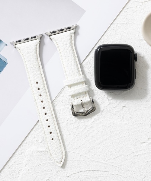 emonique(エモニーク)の「本革レザー Apple Watch バンド スマートウォッチバンド【38/40/41/42/44/45/49mm対応】(デジタル腕時計・レディース・グリーン/オレンジ/ブラウン/ダークブラウン/ブラック/ホワイト・42/38)」の2枚目の写真