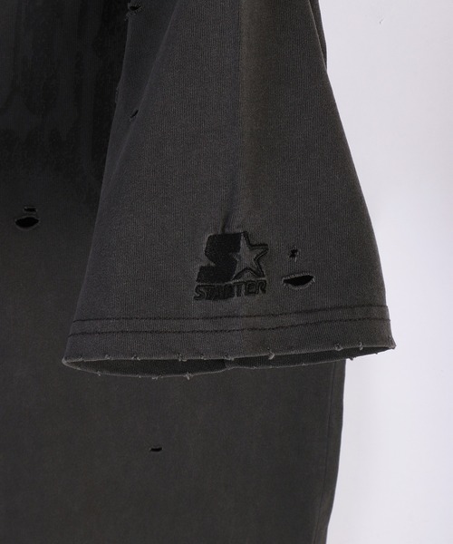 STARTER(スターター)の「STARTER ピグメント&ダメージ加工 天竺プリント半袖Tシャツ(Tシャツ/カットソー・メンズ・ベージュ/ホワイト/グリーン/スミクロ・M/L/XL)」の14枚目の写真