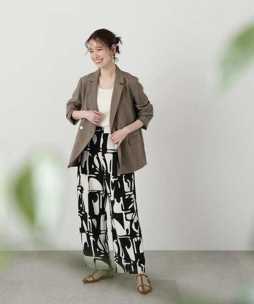 N.（N. Natural Beauty Basic）（エヌエヌナチュラルビューティーベーシック）の「【S Size Line】◆マットウースストレッチコンパクトジャケット（テーラードジャケット・レディース・ネイビー/ベージュ・SMALL/MEDIUM）」の11枚目の写真