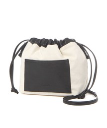 LAKOLE | フロントフェイクレザーポケット巾着ショルダーバッグ / 108020(ショルダーバッグ)