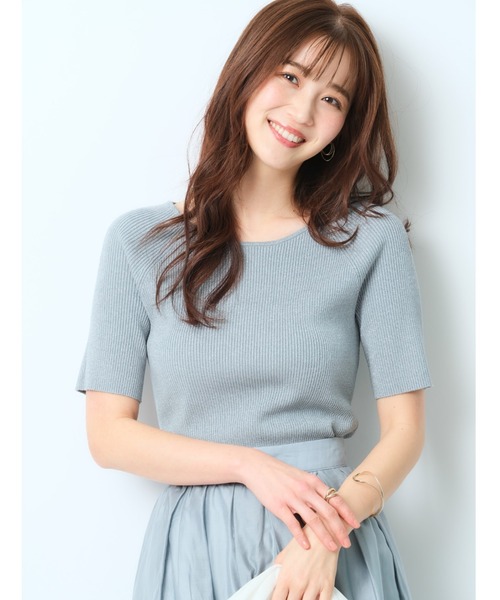 JUSGLITTY - 新品❤︎新作❤︎ジャスグリッティー❤︎スカラニット JUSGLITTY（ジャスグリッティー）の「ラメラグランリブニット