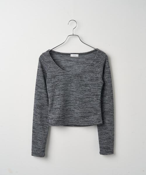 dispark（ディスパーク）の「DISPARK/チョーカー付きスラブニットプルオーバー（ニット/セーター・レディース・グレー・FREE）」の13枚目の写真