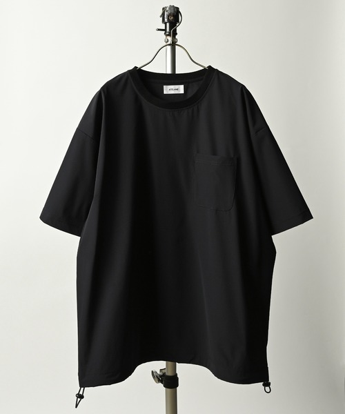ATELANE（アテレーン）の「ATELANE/アイスファブリック ルーズシルエット裾絞れるTee（その他トップス・メンズ・ネイビー/ホワイト/ブラック・MEDIUM/LARGE/X-LARGE）」の2枚目の写真