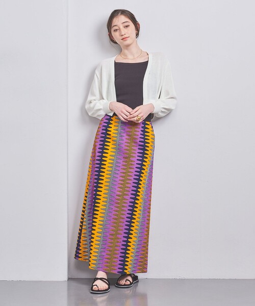 UNITED ARROWS（ユナイテッドアローズ）の「ボタンレス クロップド カーディガン（カーディガン/ボレロ・レディース・ベージュ/ネイビー/ホワイト・FREE）」の15枚目の写真