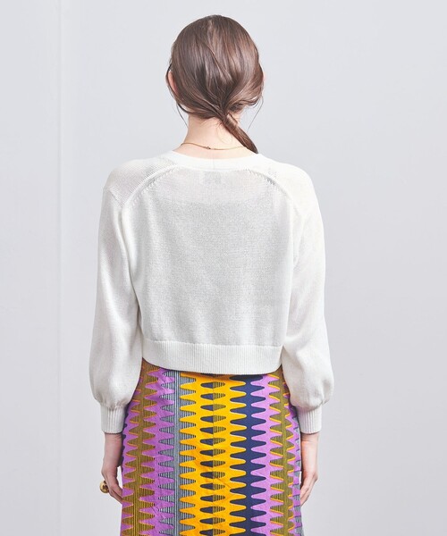 美品♡UNITED ARROWS ボタンレス クロップド カーディガン ネイビー UNITED ARROWS LTD. OUTLET｜ボタンレス クロップド