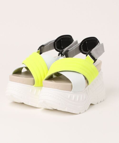 YOSUKE（ヨースケ）の「【YOSUKE】厚底パデッドベルトサンダル 4460061（サンダル・レディース・ブラック/イエロー系その他/ホワイト・23.0cm/23.5cm/24.0cm/24.5cm/25.0cm/22.5cm）」の3枚目の写真