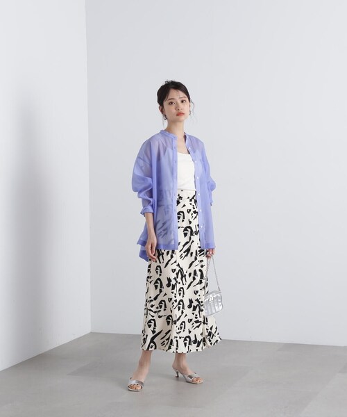 N.（N. Natural Beauty Basic）（エヌエヌナチュラルビューティーベーシック）の「◆プリントＡラインスカート《S Size Line》（スカート・レディース・ブラック系その他・MEDIUM/SMALL）」の11枚目の写真