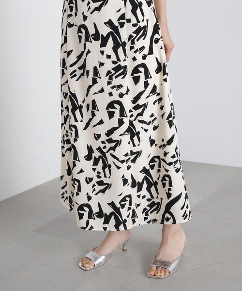 N.（N. Natural Beauty Basic）（エヌエヌナチュラルビューティーベーシック）の「◆プリントＡラインスカート《S Size Line》（スカート・レディース・ブラック系その他・MEDIUM/SMALL）」の13枚目の写真