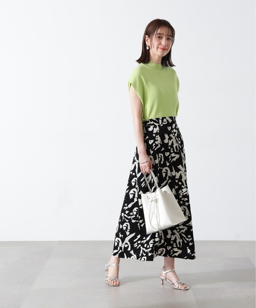 N.（N. Natural Beauty Basic）（エヌエヌナチュラルビューティーベーシック）の「◆プリントＡラインスカート《S Size Line》（スカート・レディース・ブラック系その他・MEDIUM/SMALL）」の5枚目の写真