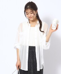 ◆BIGポケットシアー楊柳シャツ