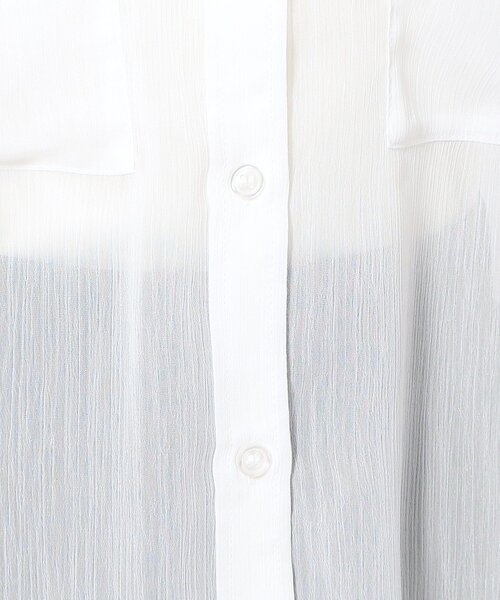 Cutie Blonde（キューティーブロンド）の「◆BIGポケットシアー楊柳シャツ（シャツ/ブラウス・レディース・ライトベージュ/ホワイト系/ブラック・00）」の8枚目の写真