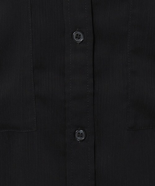 Cutie Blonde（キューティーブロンド）の「◆BIGポケットシアー楊柳シャツ（シャツ/ブラウス・レディース・ライトベージュ/ホワイト系/ブラック・00）」の12枚目の写真