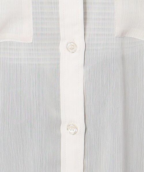 Cutie Blonde（キューティーブロンド）の「◆BIGポケットシアー楊柳シャツ（シャツ/ブラウス・レディース・ライトベージュ/ホワイト系/ブラック・00）」の16枚目の写真