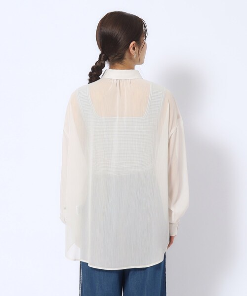 Cutie Blonde（キューティーブロンド）の「◆BIGポケットシアー楊柳シャツ（シャツ/ブラウス・レディース・ライトベージュ/ホワイト系/ブラック・00）」の19枚目の写真