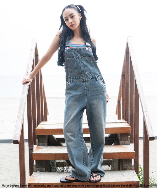 BACK TO THE FIELD（バック トゥー ザ フィールド）の「【MLB】パット付きマルチボーダーベアトップ（チューブトップ・レディース・ネイビー系/グリーン系/ブルー系・FREE）」の5枚目の写真