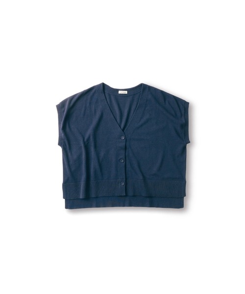 and myera（アンド マイラ）の「ａｎｄ　ｍｙｅｒａ　大きなニットベストカーディガン（ベスト・レディース・ネイビー/アイボリー・LARGE/MEDIUM/X-LARGE/SMALL）」の18枚目の写真